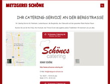 Tablet Screenshot of metzgerei-schoene.de
